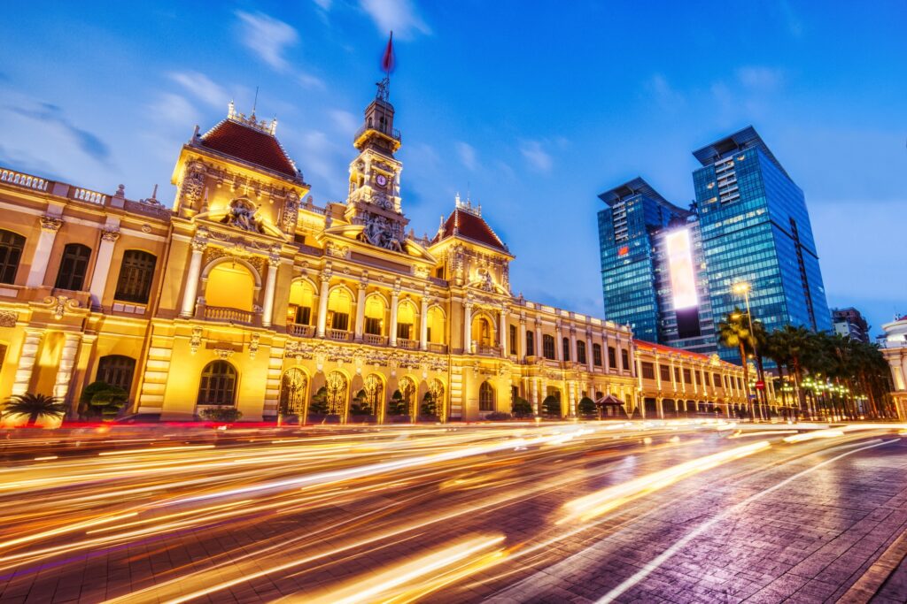 People's Committee Of Ho Chi Minh City At Dusk